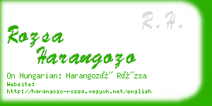 rozsa harangozo business card